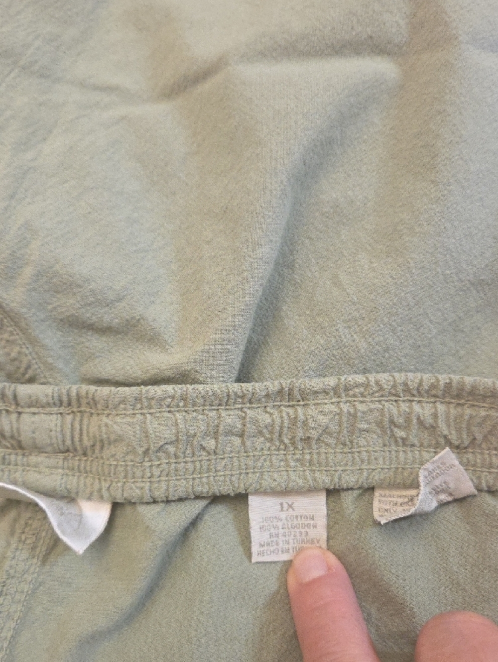 Erika Light Olive Drawstring Jogger Pants Womens Sz 1x - Picture 3 of 3